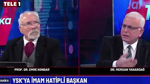 Tele 1'de skandal sözler! YSK Başkanı Ahmet Yener'in imam hatipli olması Merdan Yanardağ ve Emre Kongar'ı rahatsız etti