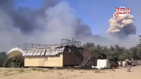Kırım'da Rus askeri hava üssünde patlama | Video