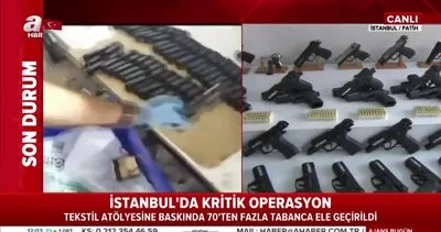 Son Dakika Haberi |  İstanbul’da tekstil atölyesine yapılan baskında 70’ten fazla tabanca ele geçirildi | Video