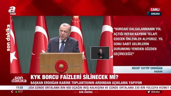 SON DAKİKA: Cumhurbaşkanı Erdoğan'dan KYK borcu düzenlemesi duyurusu!