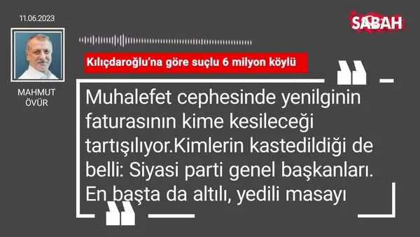 Mahmut Övür | Kılıçdaroğlu'na göre suçlu 6 milyon köylü