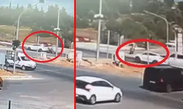 Antalya’da korku dolu anlar! Kırmızı ışıkta geçen araca motosiklet çarptı: Yaralılar var! #antalya