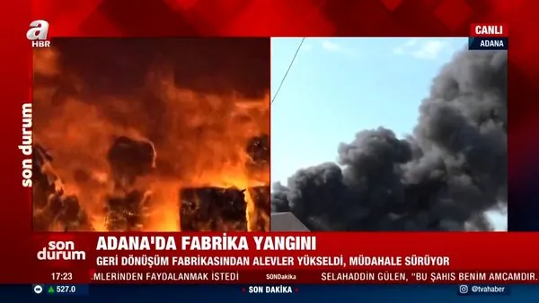 SON DAKİKA: Adana'da fabrika yangını!