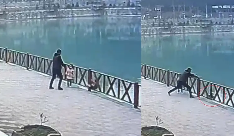 Hatay’da yürekler ağza geldi! Baba göle düşen kızını kurtarmak için canını hiçe saydı: O anlar kamerada!