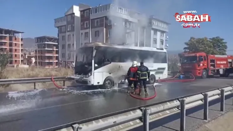 Kastamonu'da, İBB midibüsü yandı | Video