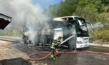 Kastamonu’da yolcu otobüsünü alevler sardı: 10 yolcu son anda kurtuldu!