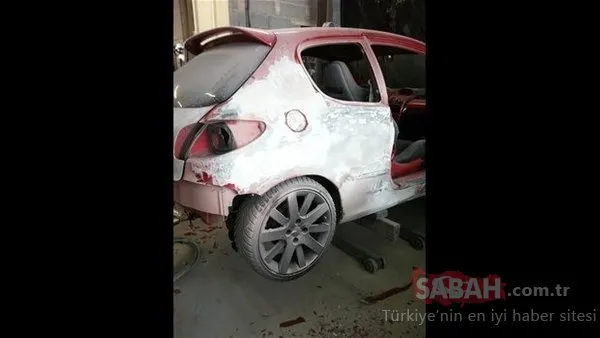 Hurda halindeki Peugeot 206’nın son halini görenler şaşkına döndü! Öyle şeyler yapıldı ki…