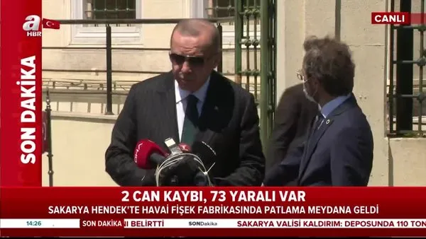 Son dakika: Cumhurbaşkanı Erdoğan'dan Sakarya'daki patlama hakkında flaş açıklama | Video