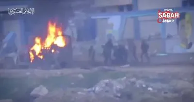 Kassam Tugayları, İsrail askerlerinin cipini roketle vurdu | Video