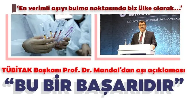 tubitak baskani prof dr mandal dan