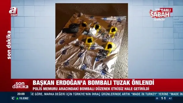 Son dakika: Başkan Erdoğan'a bombalı tuzak önlendi! Göreve gidecek polis durumu fark edince imha edildi | Video