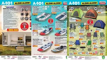 A101 aktüel 24 Temmuz indirim kataloğu yayında! Tiny house, kamp çadırı ve sandalyesi, bot ve kano seti bu perşembe A101'de