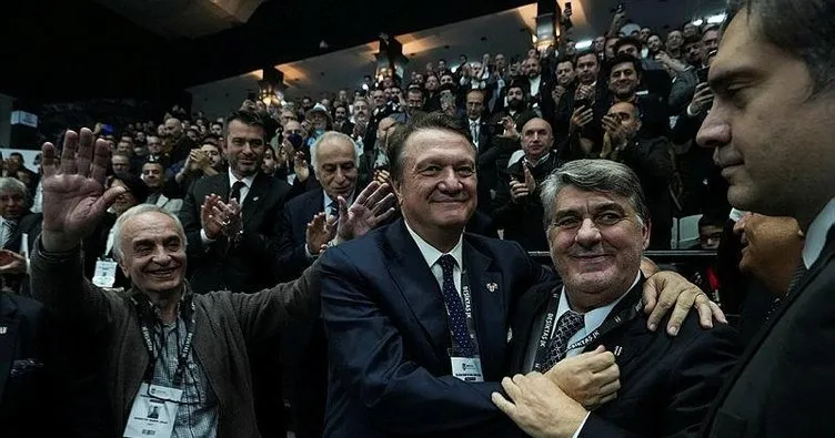 Beşiktaş’ta başkan adayları Serdal Adalı ve Hasan Arat kucaklaştı
