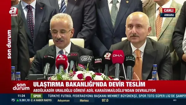 Ulaştırma Bakanlığı’nda devir teslim töreni! Abdulkadir Uraloğlu görevi Adil Karaismailoğlu’ndan devraldı | Video