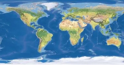 DÜNYA HARİTASI 2023, HD Büyük Dünya Haritası ile Yüksek Çözünürlüklü, Renkli Gerçek Ülkeler ve Kıtalar Atlası