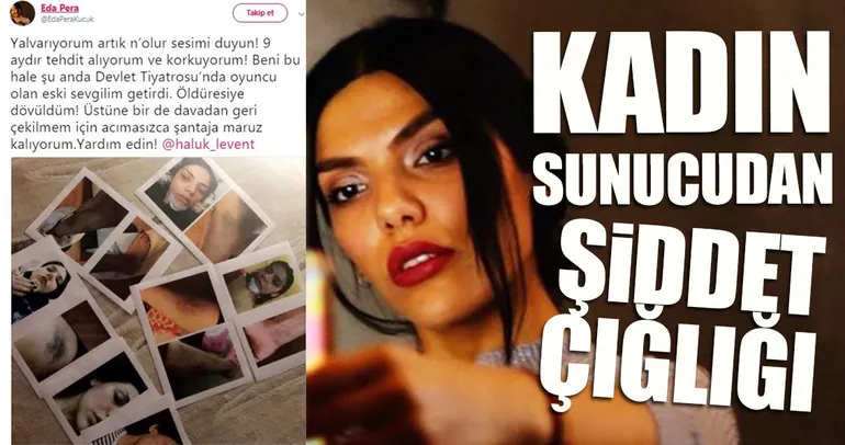 Kadın sunucudan şiddet çığlığı