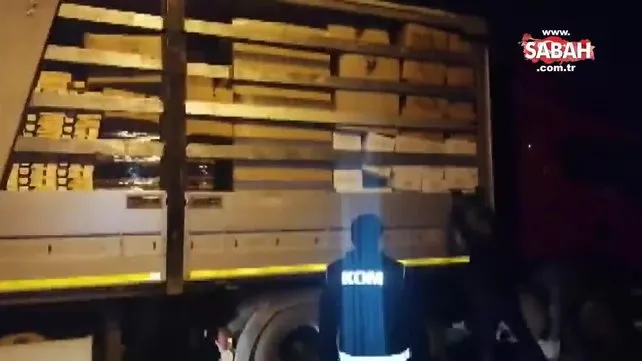 1 ton kaçak nargile tütünüyle yakalandı | Video