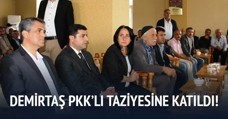 Demirtaş PKK’lıların evine taziye ziyaretine gitti