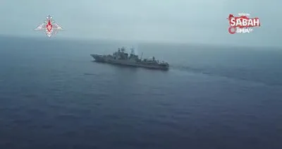 Gine Körfezi’nde yük gemisini ele geçirmek isteyen korsanlara Rus savaş gemisi müdahale etti | Video