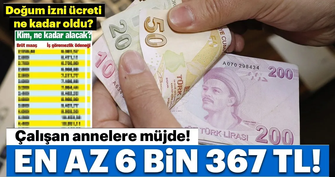 Anneye En Az 6 Bin 367 Tl Dogum Izni Ucreti Ne Kadar Oldu Son Dakika Haberler