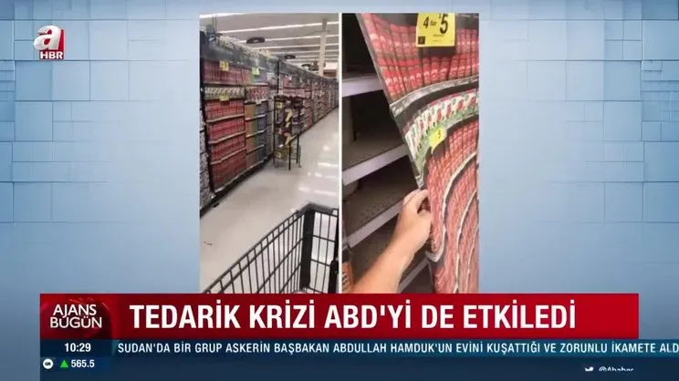 ABD'de tedarik krizi! Boş kalkan market raflarını sıradışı yöntemle böyle kapattılar