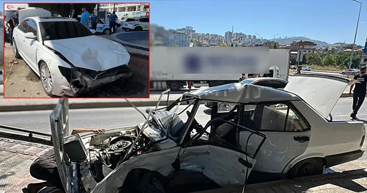 Samsun’da korkutan kaza! 2 araç birbirine girdi: 1’i ağır 2 kişi yaralandı