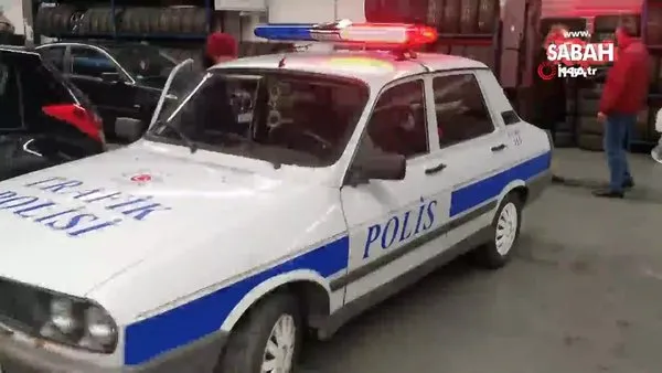 Almanya'da görenleri şaşırtan Renault 12 Toros Türk polis aracı kamerada | Video
