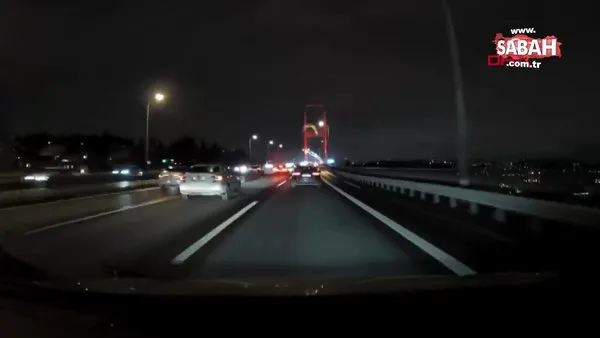 15 Temmuz Şehitler Köprüsü'nde 6 aracın karıştığı zincirleme kaza kamerada | Video
