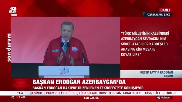 Son Dakika: Başkan Erdoğan'dan TEKNOFEST'te önemli açıklamalar: 