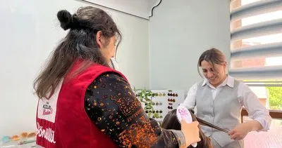 Ağrı’da Kızılay’dan bayram öncesi çocuklara saç bakımı hizmeti #agri