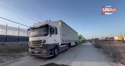 Gazze Şeridi’ne insani aranın ardından 100 tırlık ilk yardım konvoyu giriş yaptı | Video