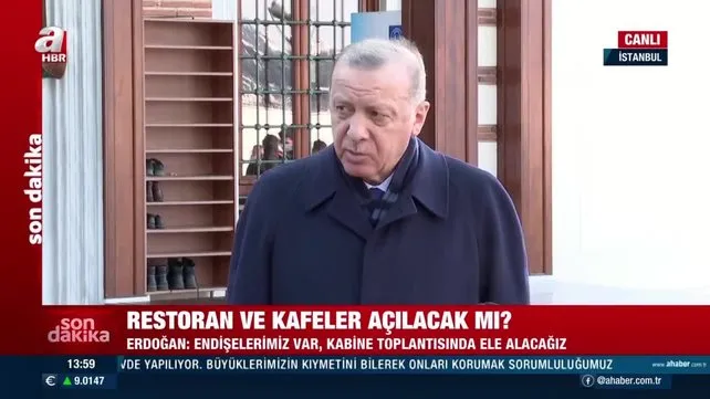 Son Dakika: Recep Tayyip Erdoğan'dan canlı yayında açıklama: Restoran ve kafeler ne zaman açılacak | Video