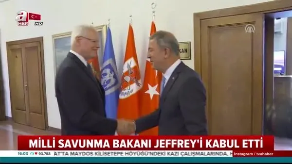 Milli Savunma Bakanı Akar, Ankara'ya gelen ABD'nin Suriye temsilcisi James Jeffrey'i kabul etti