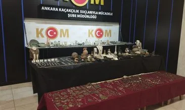 Ankara’da milyon dolarlık tarihi eserler ele geçirildi