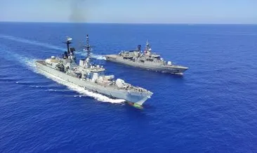 SON DAKİKA: MSB fotoğrafları paylaştı! Türk savaş gemilerinden Doğu Akdeniz’de gövde gösterisi