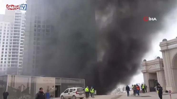 Ankara’da inşaat alanında yangın | Video