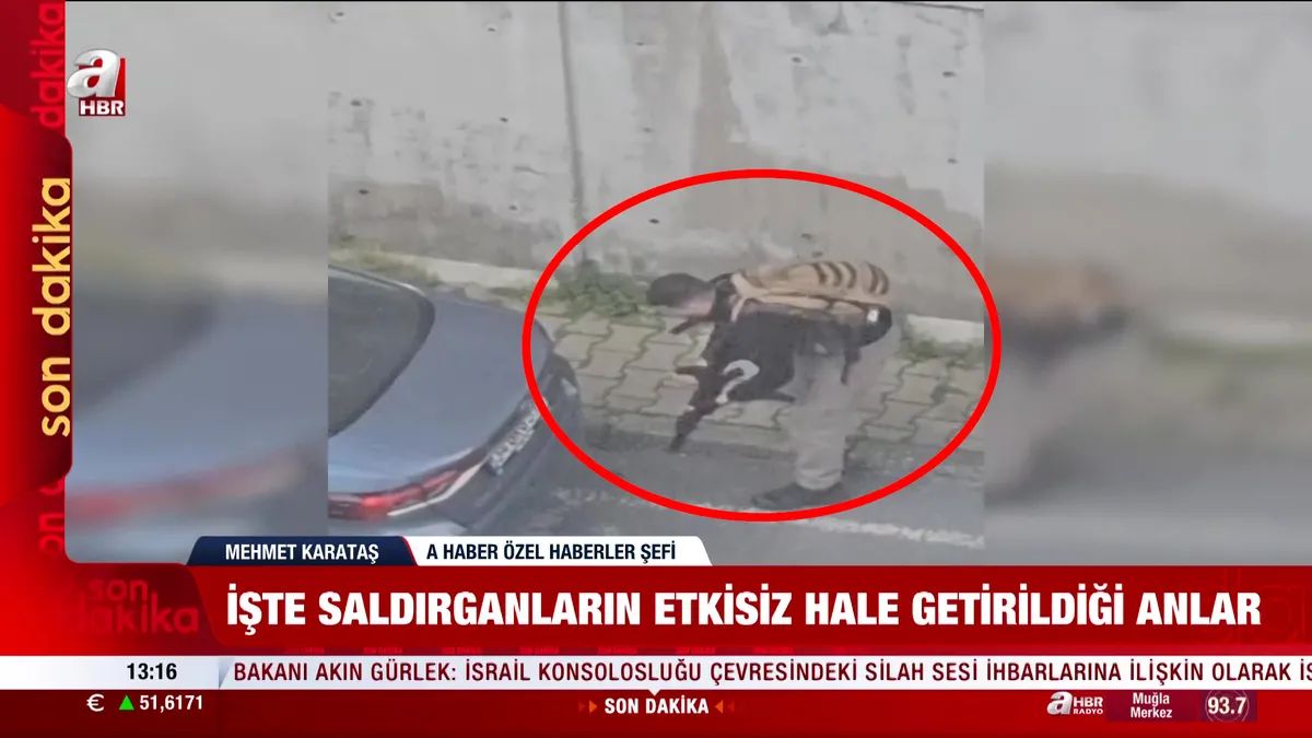 İstanbul’daki İsrail Konsolosluğu önünde çatışma! İşte saldırganın etkisiz hale getirildiği anlar | Video videosunu izle İstanbul’daki İsrail Konsolosluğu önünde çatışma! İşte saldırganın etkisiz hale getirildiği anlar | Video videosunu izle