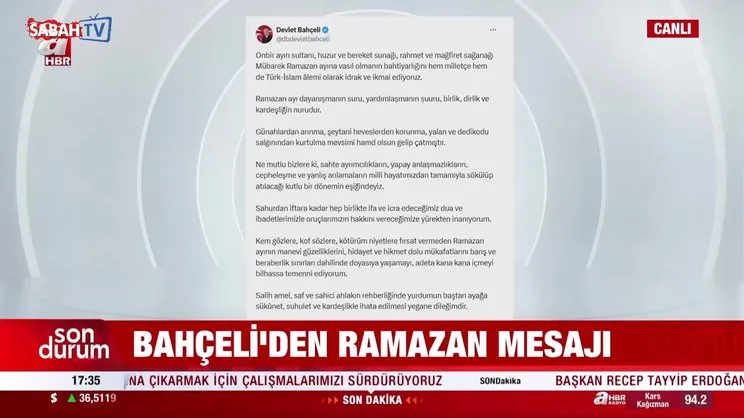Devlet Bahçeli: Kutlu bir dönemin eşiğindeyiz