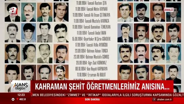 Türkiye terör örgütü PKK'nın şehit ettiği öğretmenleri unutmadı! Şehit öğretmenlerimizin anısına... | Video
