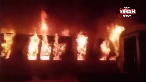 Hindistan'da yolcu treninde yangın: 9 ölü, 20 yaralı | Video