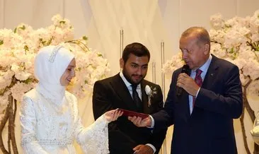 Başkan Erdoğan, nikah şahitliği yaptı