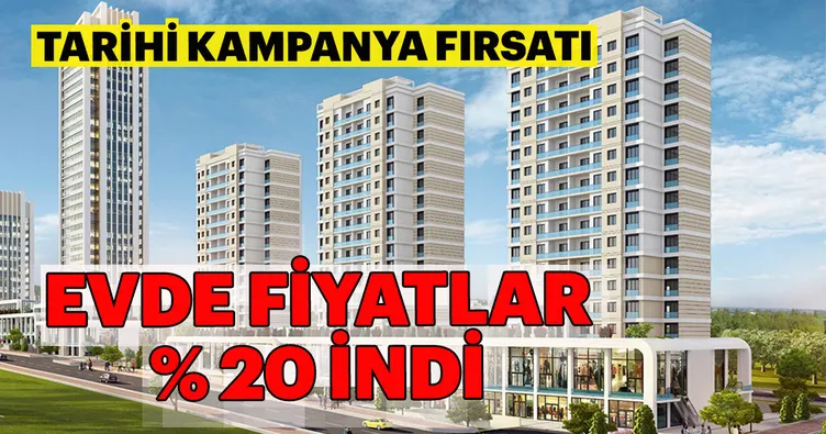 Evde fiyatlar % 20 indi