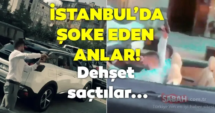 İstanbul’da şoke eden anlar! Yolda dehşet saçtılar