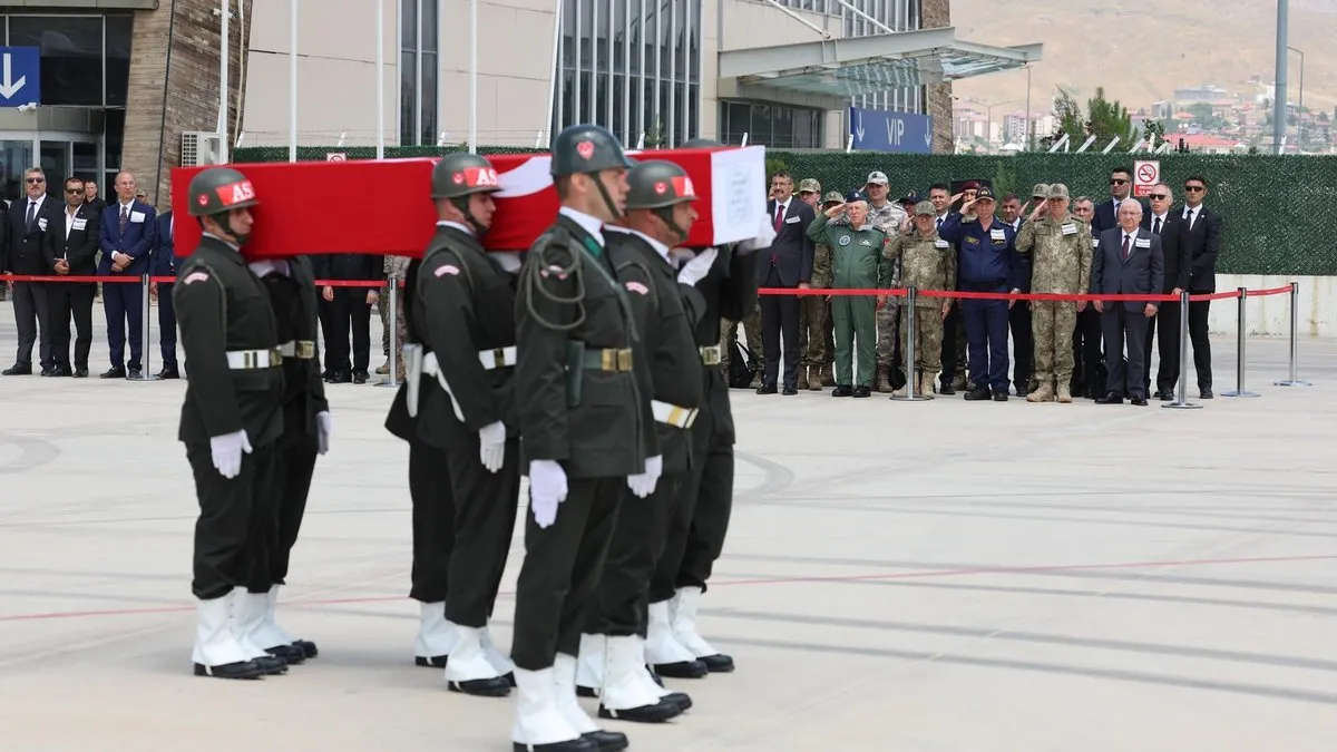 Pençe-Kilit Harekâtı Bölgesinde Şehit Olan Mehmetçikler Yüksekova’da Törenle Uğurlandı