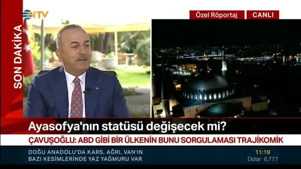 Dışişleri Bakanı Çavuşoğlu'dan ABD'ye flaş Ayasofya cevabı 