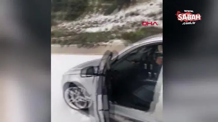 KKTC'ye kar yağdı! 12 derece birden düştü | Video