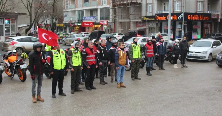 Saraylı Motosikletçiler Afrin şehitlerini andı