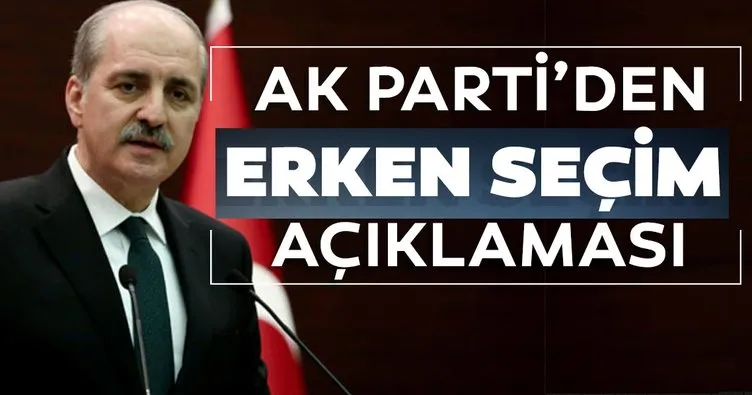 Son dakika: AK Parti’den Meclis’te erken seçim açıklaması!