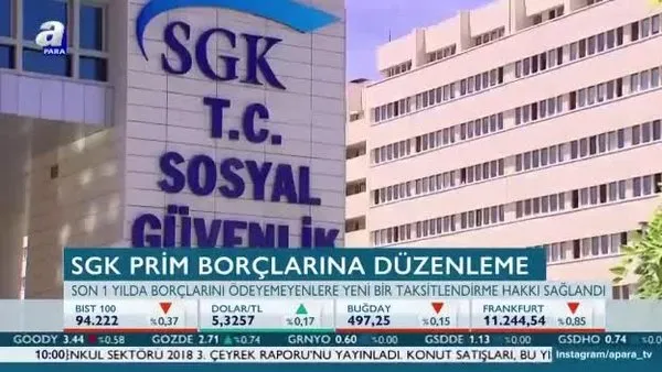 SGK prim borçlarına düzenleme!