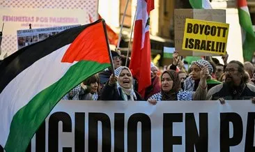 İspanya’da yüz binler Filistin için haykırdı